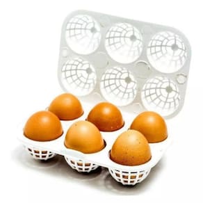 Porta 6 Ovos Para Organizar Geladeira (ideal para transportar, guardar, proteger e cozimento) Ovito Injetemp