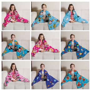 Manta Infantil Super Soft Poliéster Divertida Personagens Menina Menino 1,25m x 1,50 - Lepper Kids