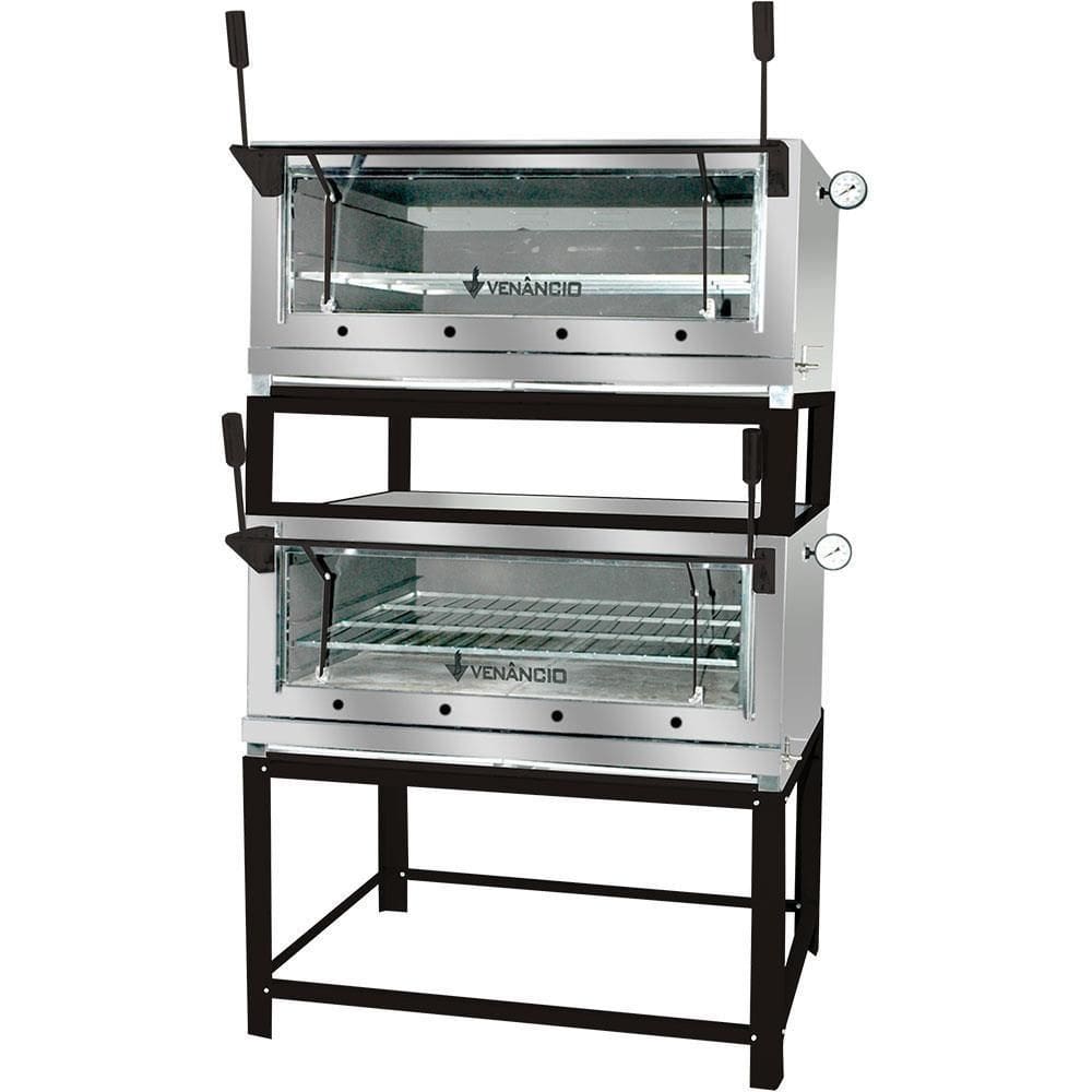 Forno Venâncio Industrial Duplo a Gás Roma Inox FIRIDI90-FIRIDS90