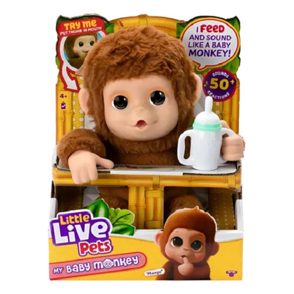 Little Live Pets My Baby Macaquinho Interativo – 50 sons e reações – Fun