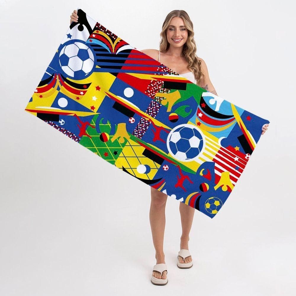 Toalha De Praia Mosaico Futebol