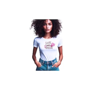 Camisetas de Poliester Branca Personalizadas Outubro Rosa