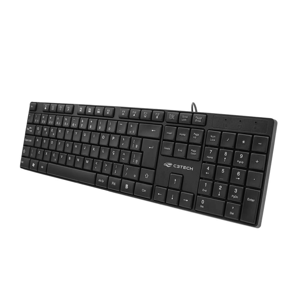 Teclado C3TECH KB-M11BK USB Multimidia Preto