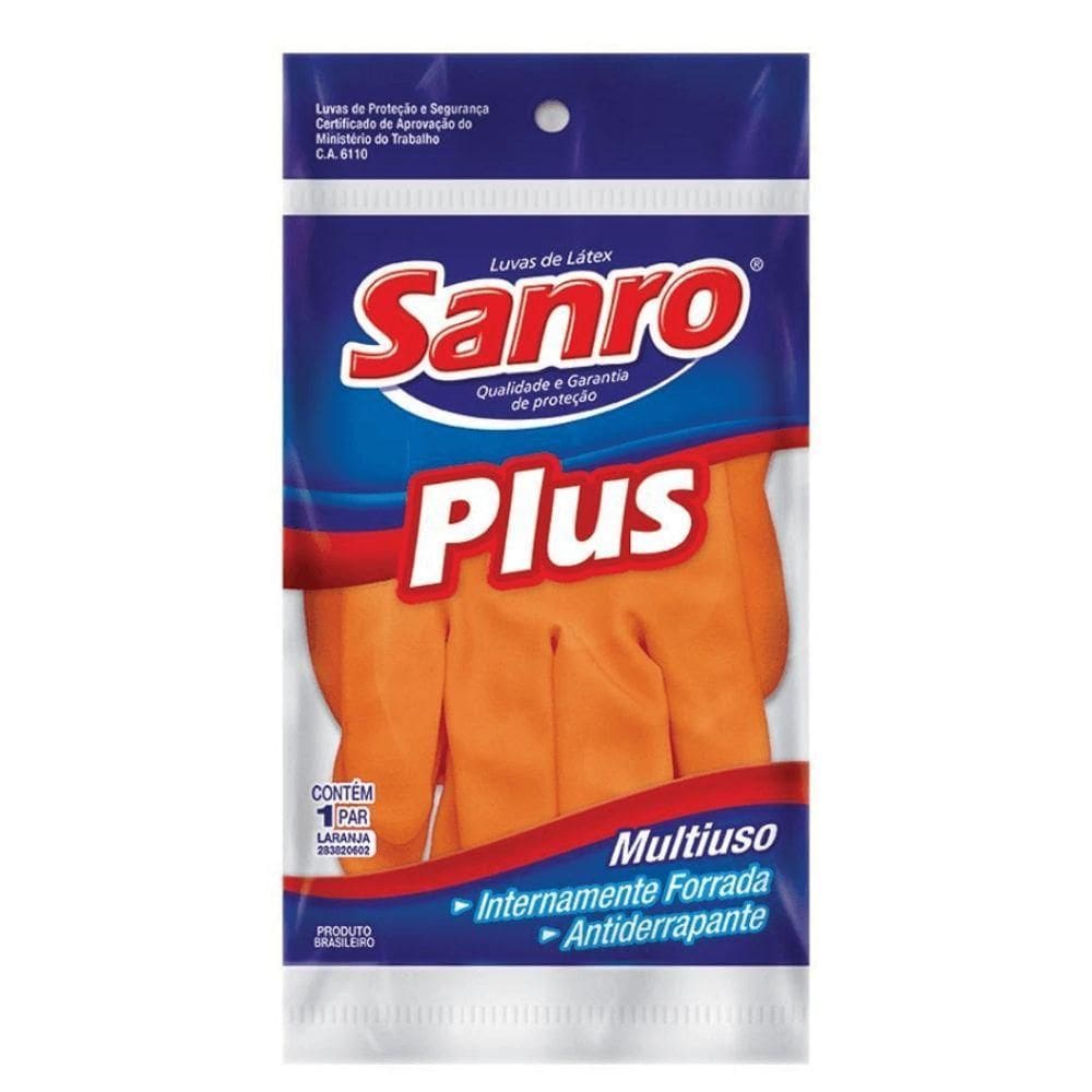 Luva Sanro Plus Ant.leve Esp.for.lar.med