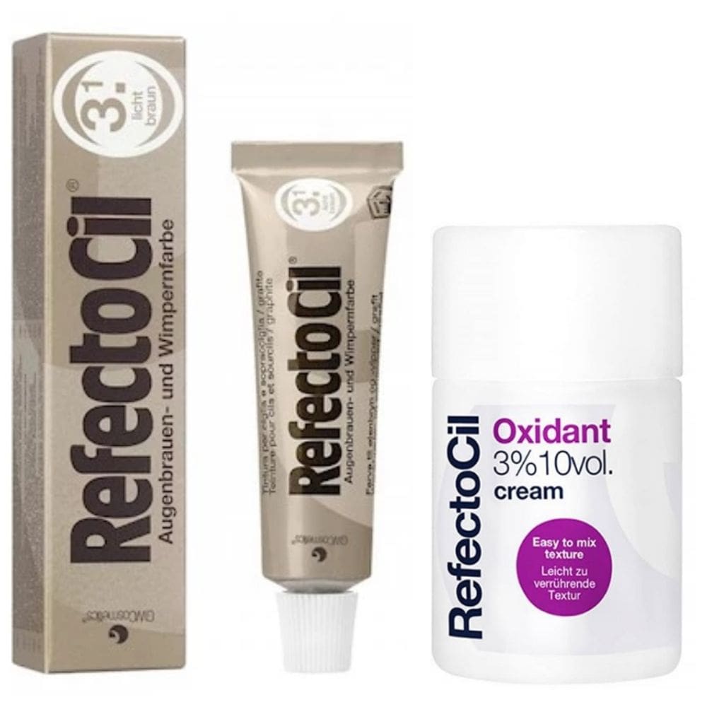 Refectocil Tintura Sobrancelha Castanho Claro 3.1 e Oxidante Creme