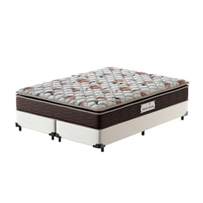 Cama Box Super King Branca + Colchão de Espuma D45 Probel GuardaCostas ProForce Plus 193x203x63cm