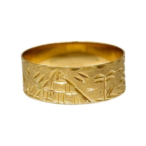 Anel Em Ouro 10k 416 Escrava Amarelo 8mm