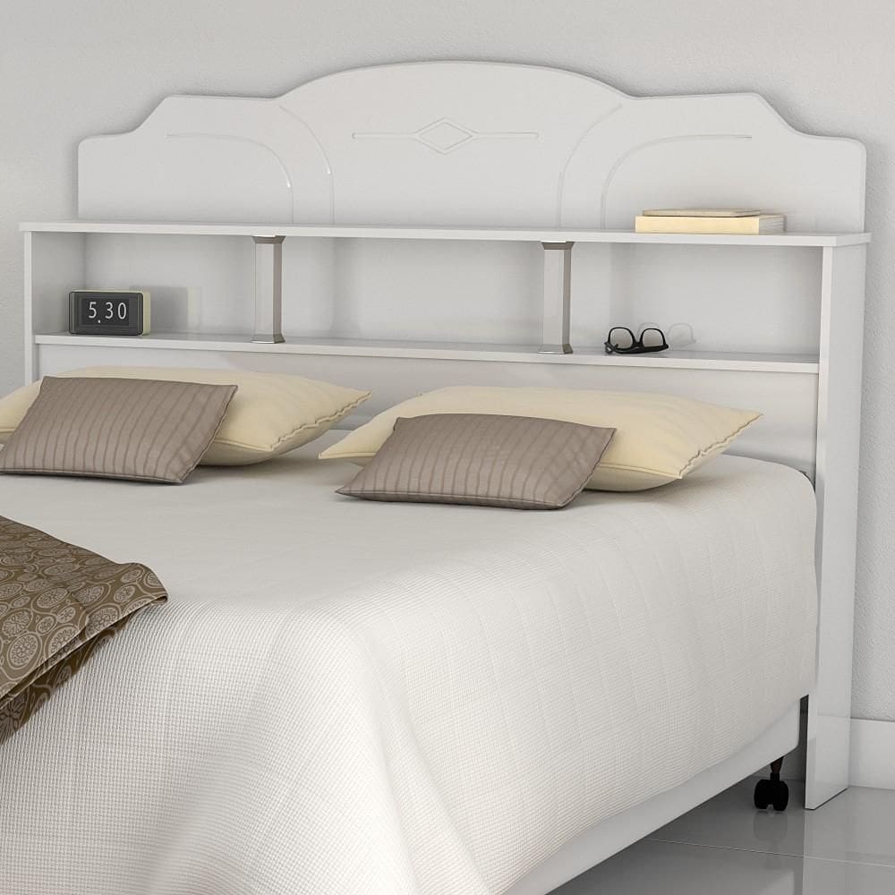 Cabeceira Com Nicho Casal Star Branco