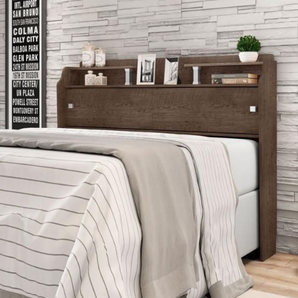 Cabeceira Box Queen Elisa Chocolate