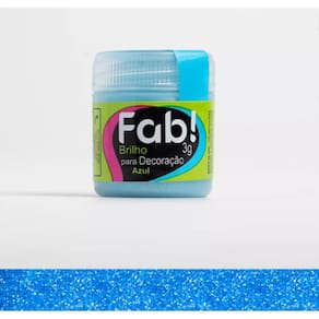 Corante Cintilante Para Decoração de Bolo Docinhos Sobremesas Comestíveis Fab 3 Gramas Brilho Azul