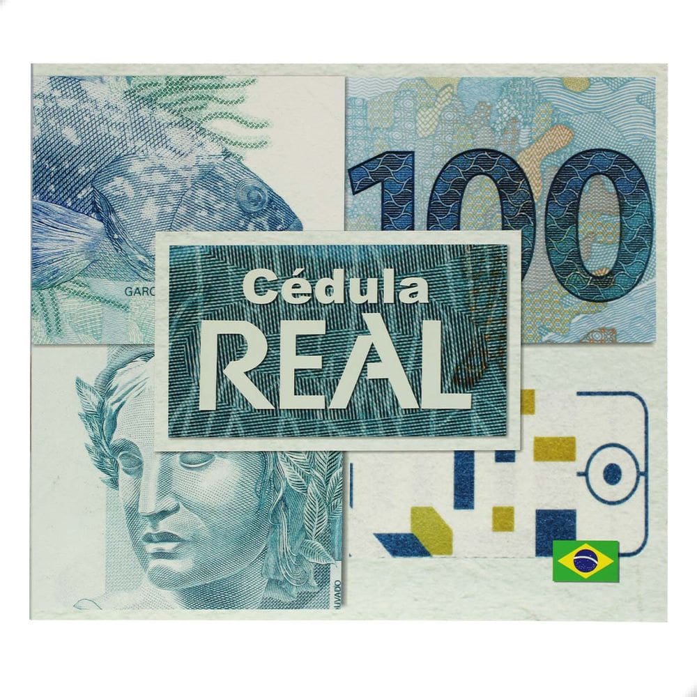 Folder Encarte para Cédula de 100 Reais Descritivo 2ª Família