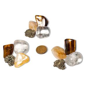 03 Kit 4 Pedras Naturais da Prosperidade Aprox 10 a 20 mm