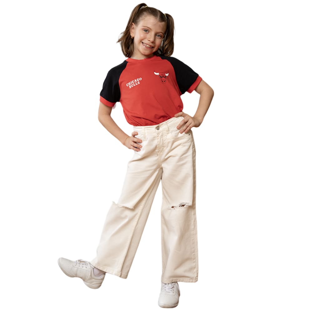 Camiseta Nba Juvenil Unissex Chicago Bulls Campus