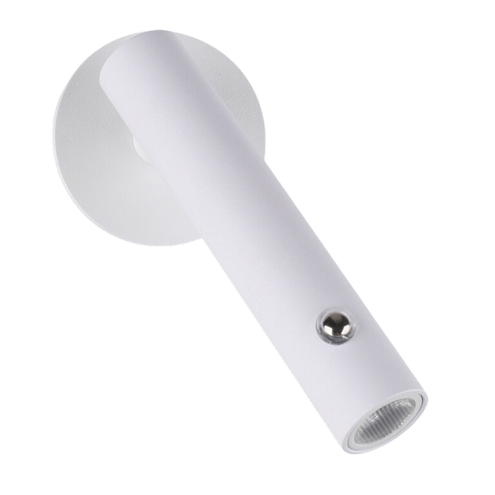 Arandela Leitura Branca 13cm IP20 Led 3000K 2W Bivolt