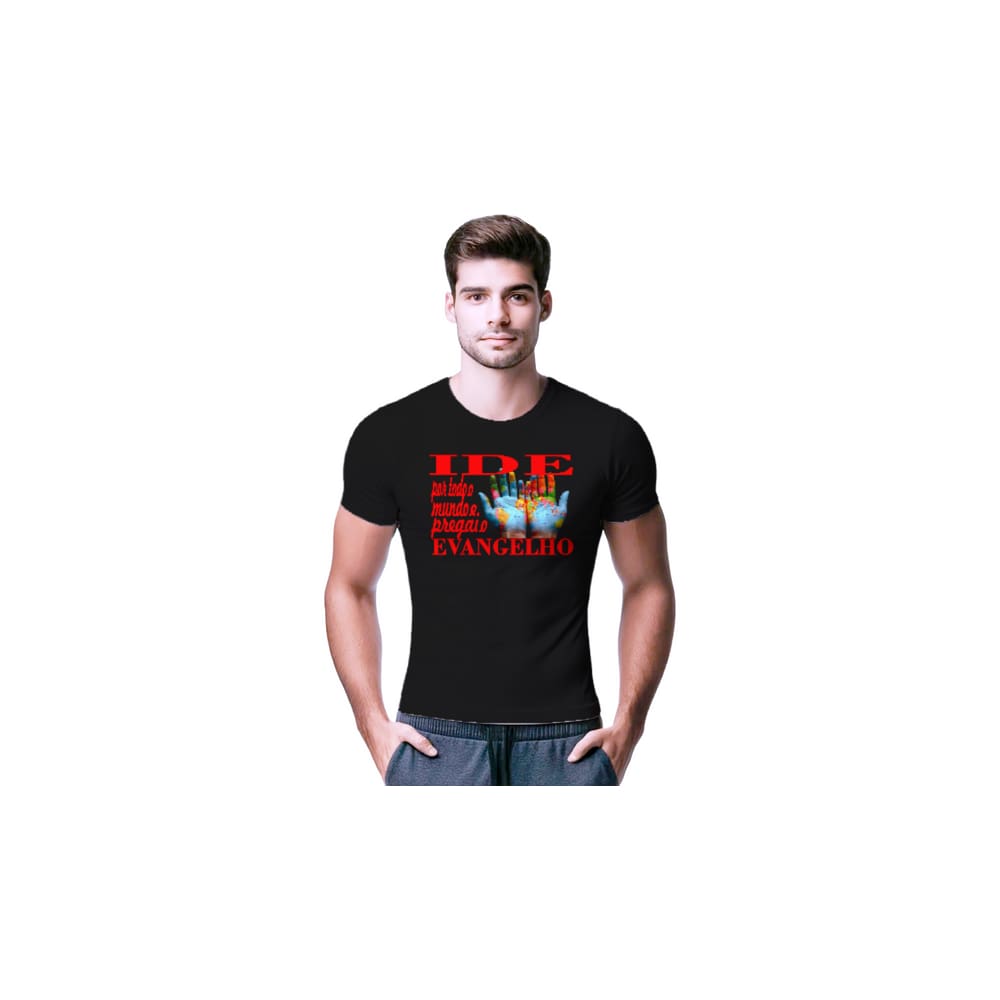 Camisetas Preta de Poliester Para Evangelismo