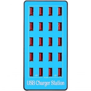 Estação Carregamento Inteligente 20 Portas Usb Adaptador De Energia De Compatibilidade Universal
