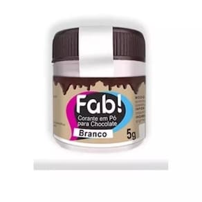 Corante em Pó Para Chocolate Fab 5 Gramas Branco