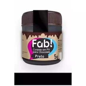 Corante em Pó Para Chocolate Fab 5 Gramas Preto