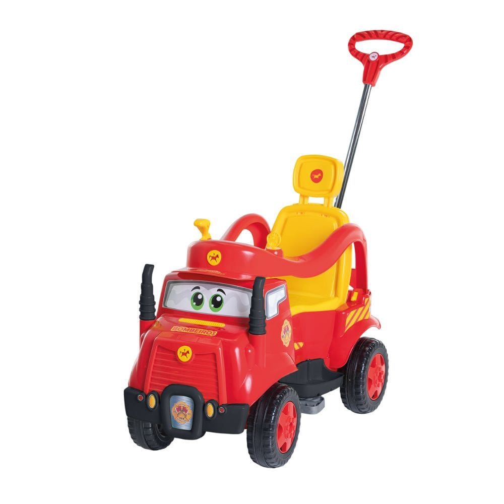 Carrinho Infantil 2 Em 1 Passeio Ou Pedal Mk Bombeiro - Calesita