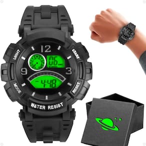 Relógio Infantil Digital LED Pulseira Silicone Ajustável + Caixa Ultra Premium - Orizom Kids