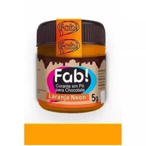 Corante em Pó Para Chocolate Fab 5 Gramas Laranja Neon