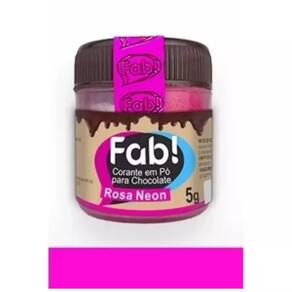 Corante em Pó Para Chocolate Fab 5 Gramas Rosa Neon