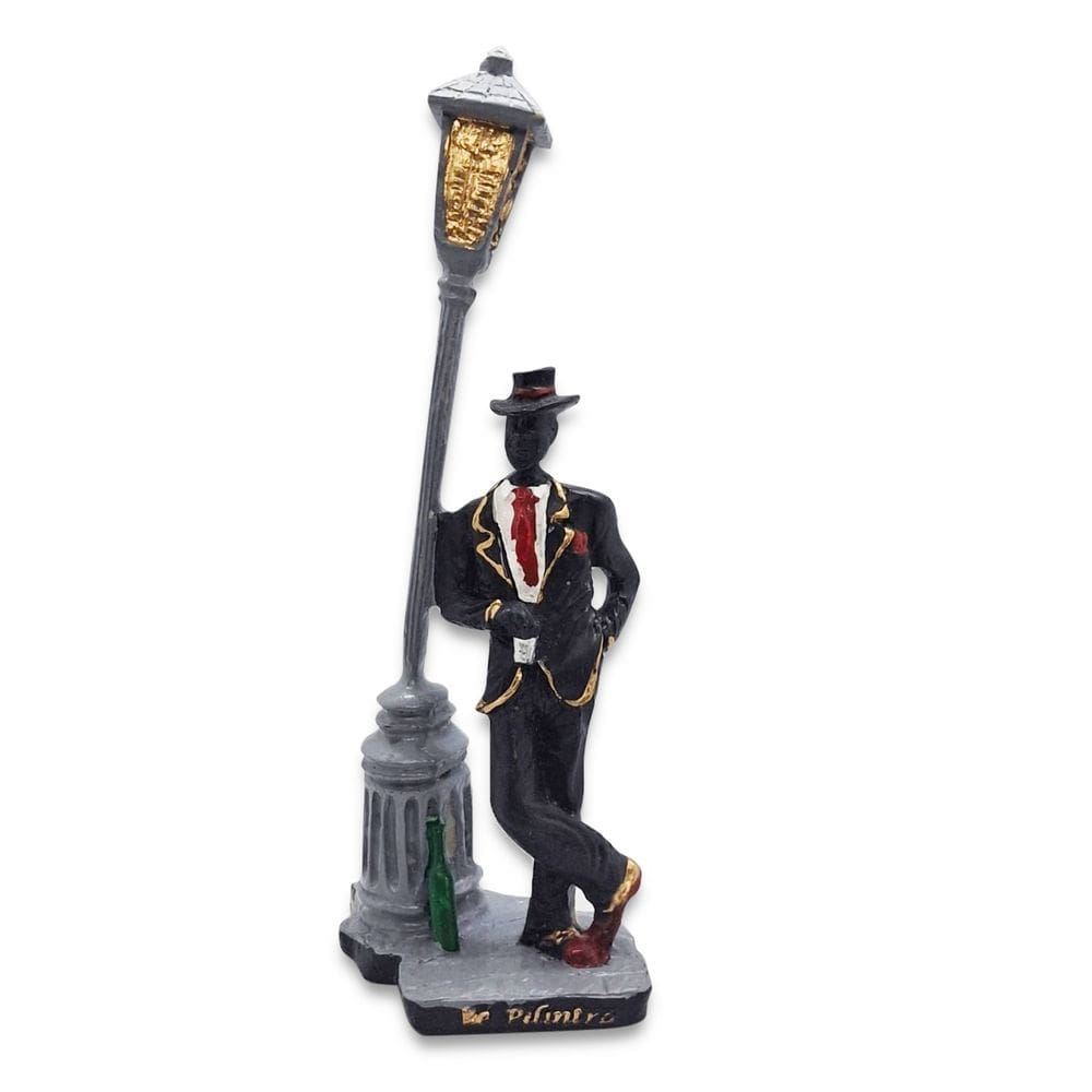 Imagem Zé Pilintra Poste Resina Umbanda Candomblé 16 cm