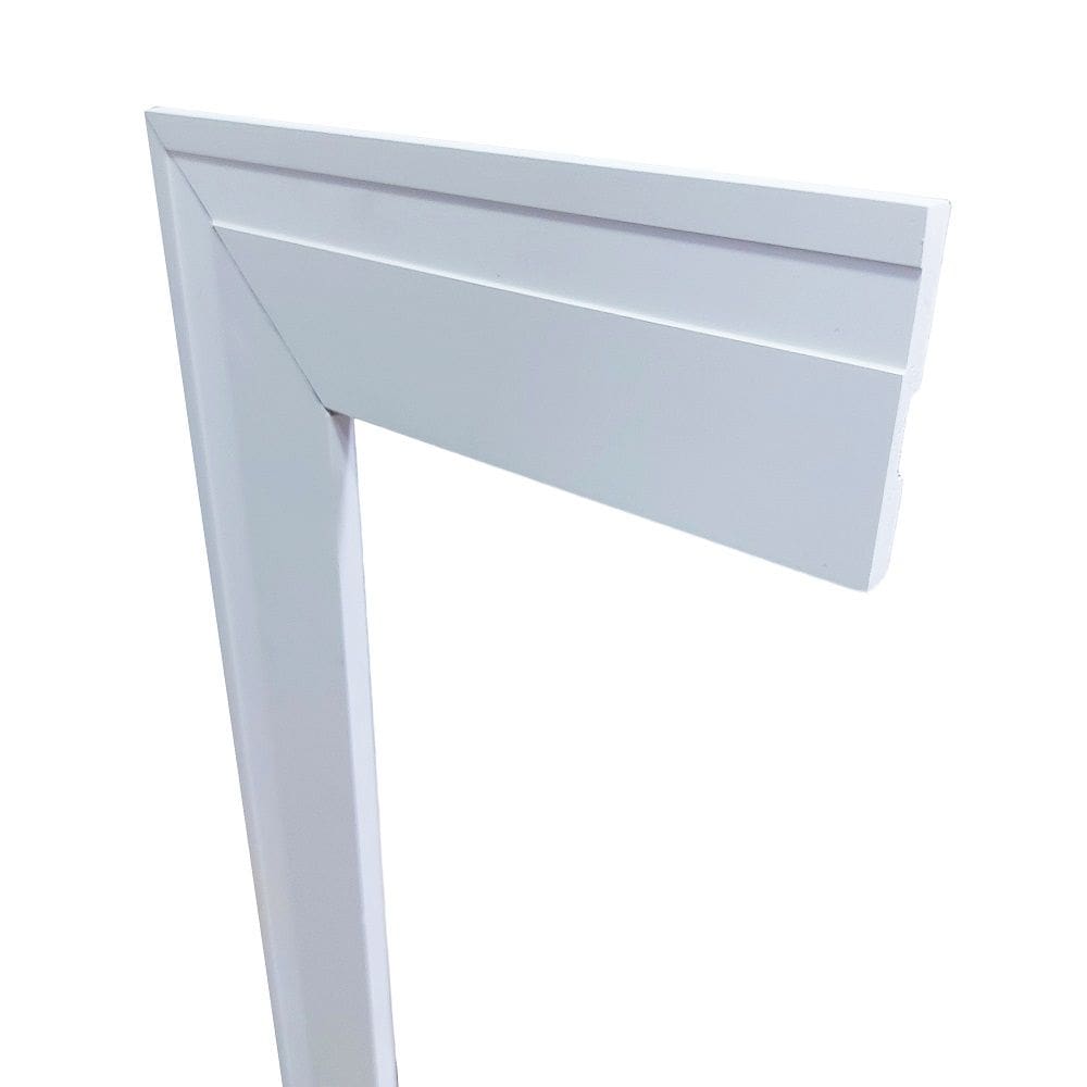 Guarnição/Moldura de Poliestireno Branco Frisado 7cm de altura Formix 3D - 1 Metro