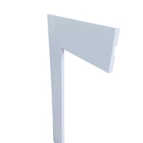 Guarnição/Moldura de Poliestireno Branco  Liso 7cm de altura Formix 3D - 1 Metro