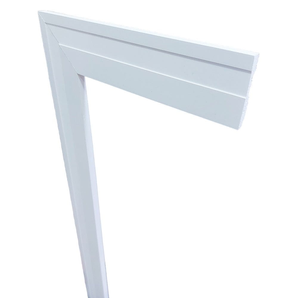 Guarnição/Moldura de Poliestireno Branco Frisado 5cm de altura Formix 3D - 1 Metro