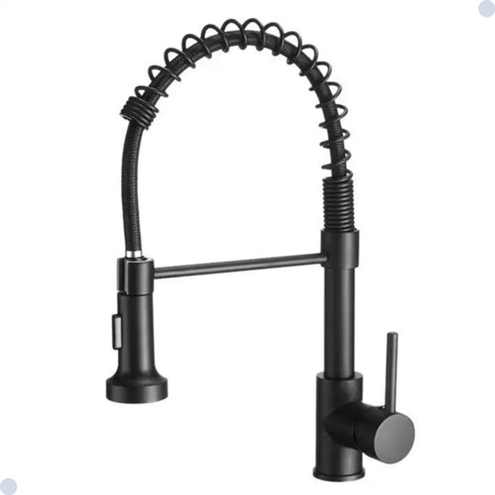 Torneira Cozinha Gourmet Misturador Monocomando Bancada Spray Preto Fosco