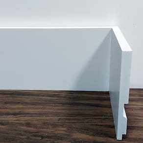 Rodapé de Poliestireno Branco Liso 10cm de altura Formix 3D - 1 Metro