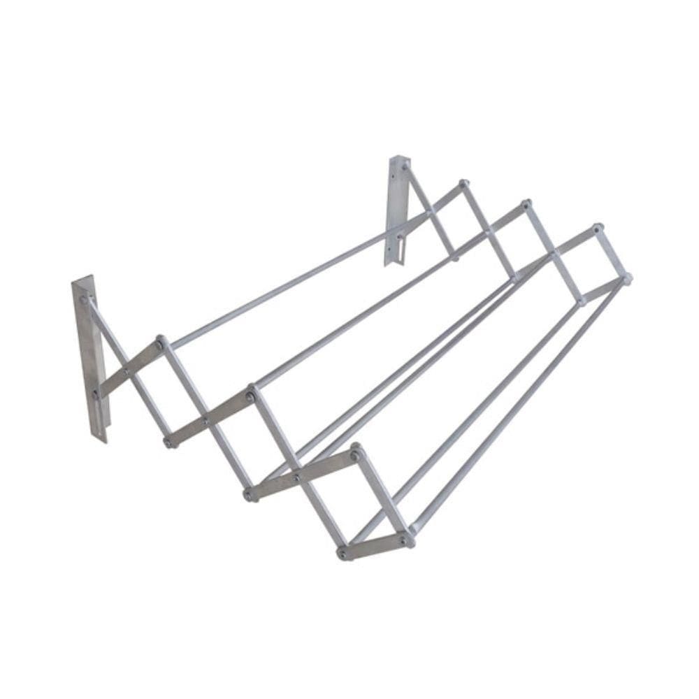 Varal de Parede Alumínio Sanfonado 60cm Botafogo - Prata