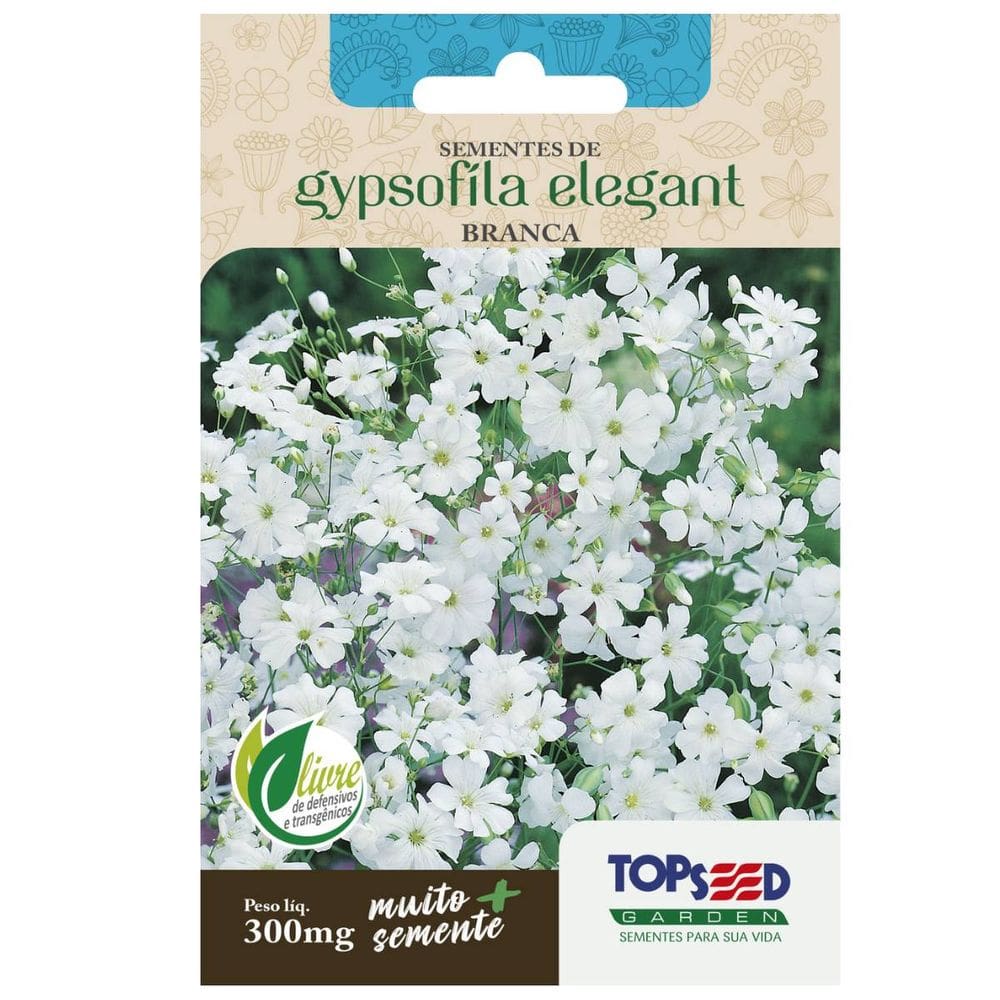 Sementes de Gypsofila Elegant Branca TOPSEED