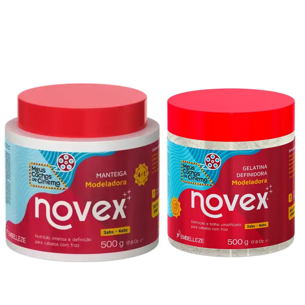 Gelatina + Manteiga Modeladora Novex Meus Cachos de Cinema