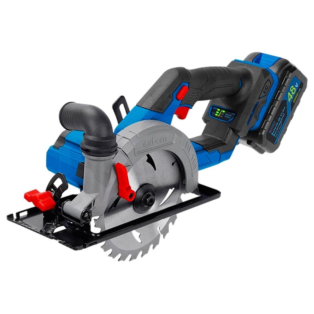 Serra Circular a Bateria Motor Brushless Sem Escovas 48V Kit Completo de Lâminas