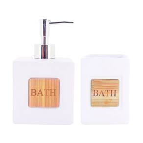 Conjunto Para Banheiro Em Cerâmica Bath Com 2 Peças Mimo Style Branco