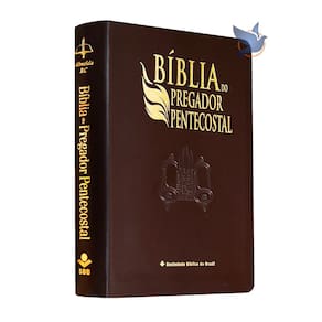 Bíblia do Pregador Pentecostal com Sermões e Índice Revista Corrigida ARC Vinho Nobre