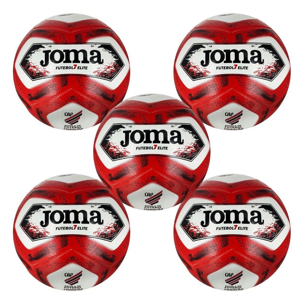 Kit 5 Bolas De Futebol Society Joma 7 Athletico Paranaense