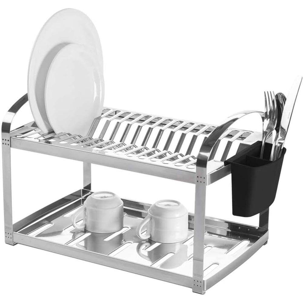 Escorredor Louça Para 16 Pratos Com Porta Talheres Brinox