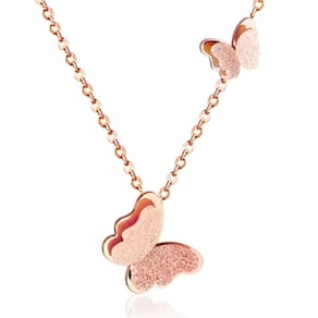 Colar Feminino Pingente Borboleta Caitlyn Banhado Ouro Luxo