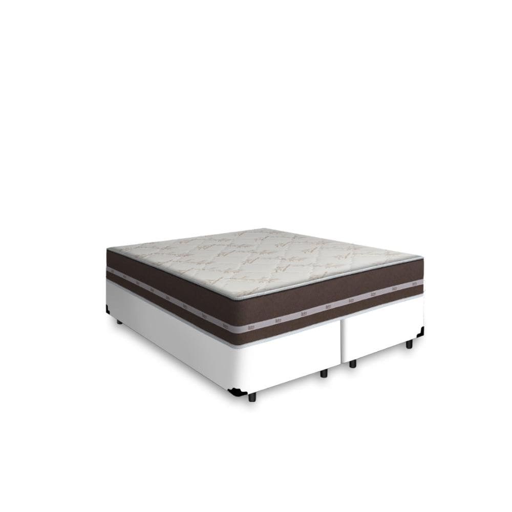 Cama Box Queen + Colchão De Molas - Anjos - Classic Superlastic - 158X198X55cm