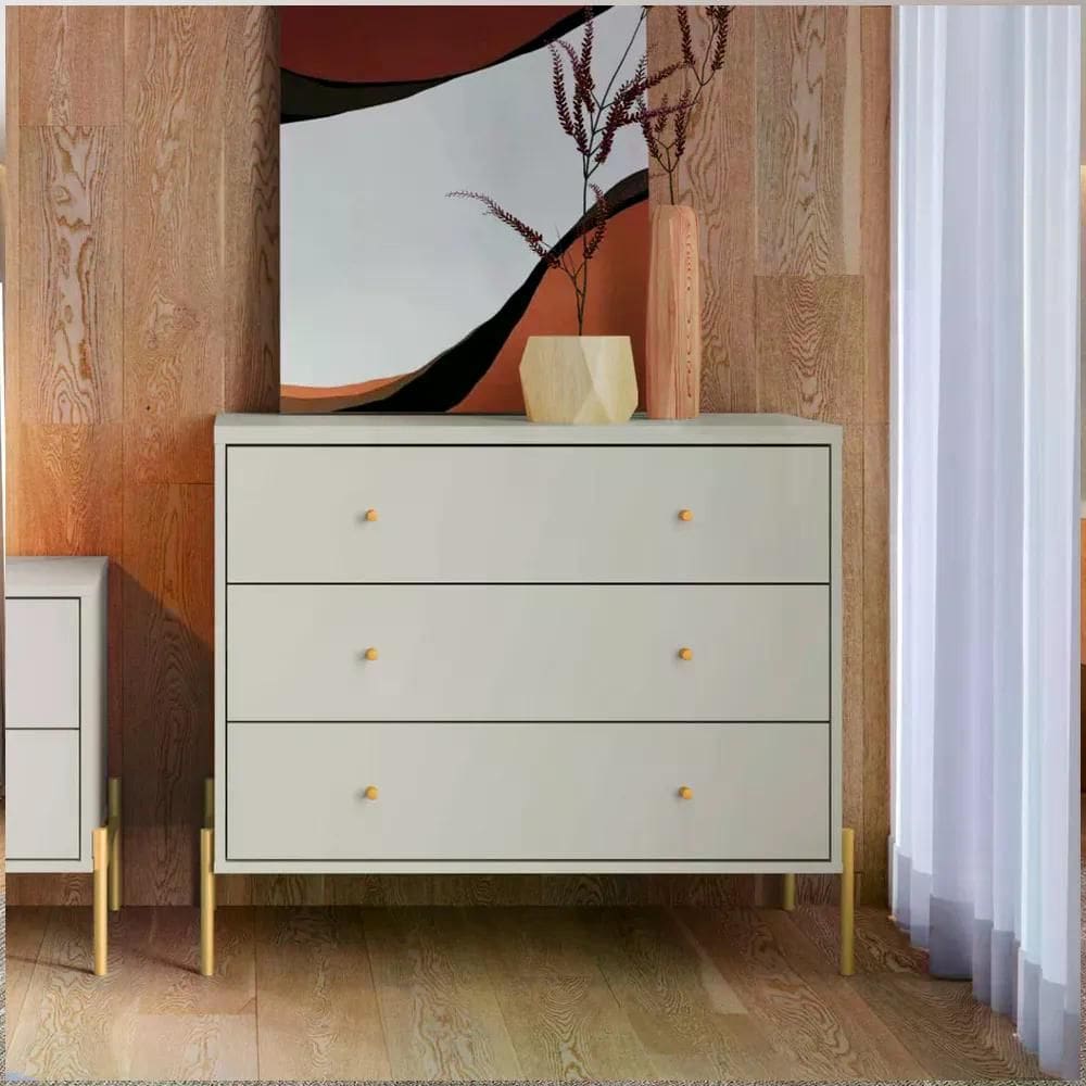 Cômoda Jasper 94cm 3 Gavetas