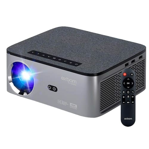 imagem-Projetor Portátil Android 5G 4K Focagem a Laser Espelhamento Sem Fio Wi-Fi e Bluetooth Full HD  - Preto