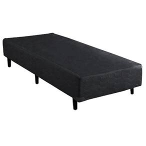 Base Cama Box Solteirão Suede Preto 37X108X188 AN