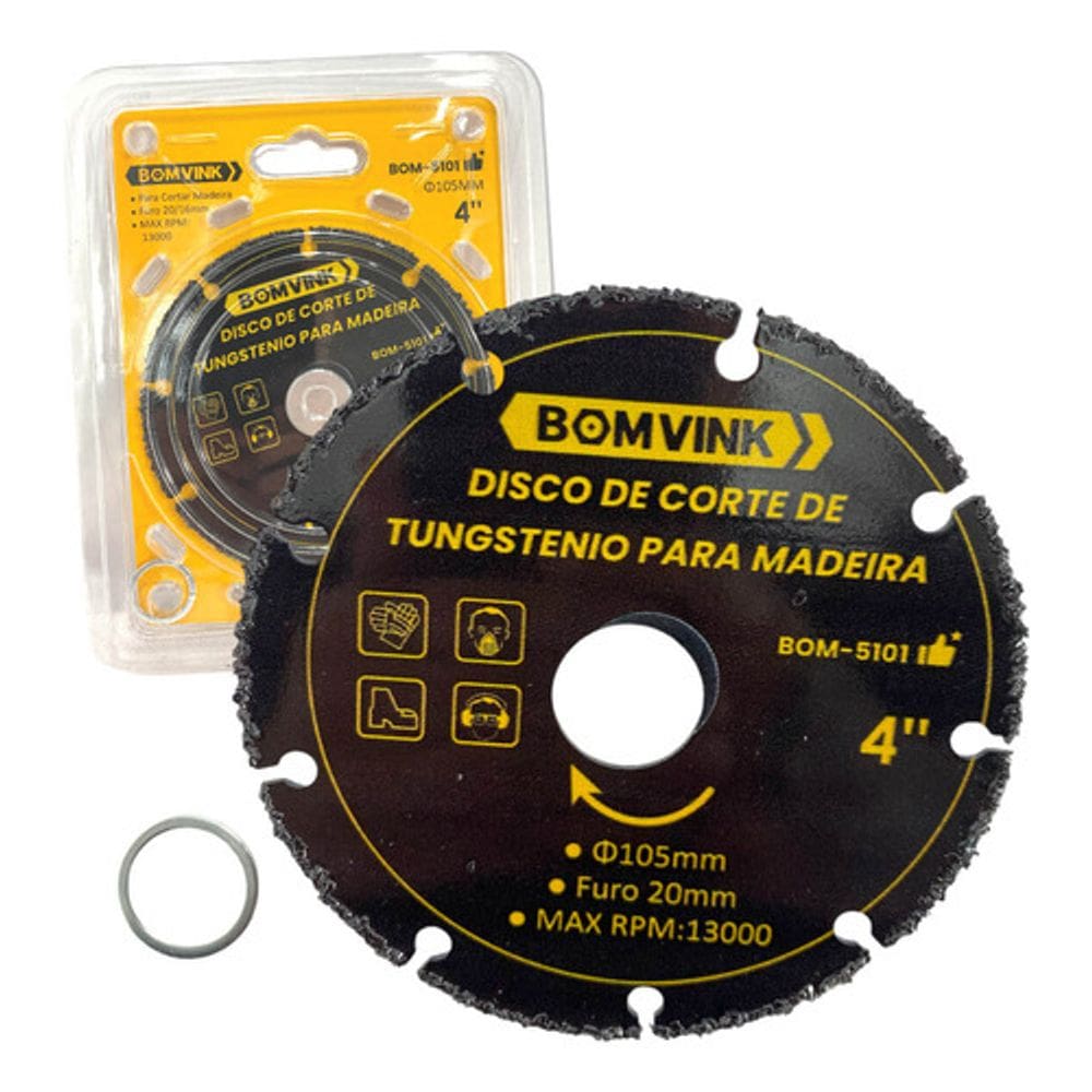 Disco De Corte 105mm Para Madeira Em Tungstênio 4 Polegadas