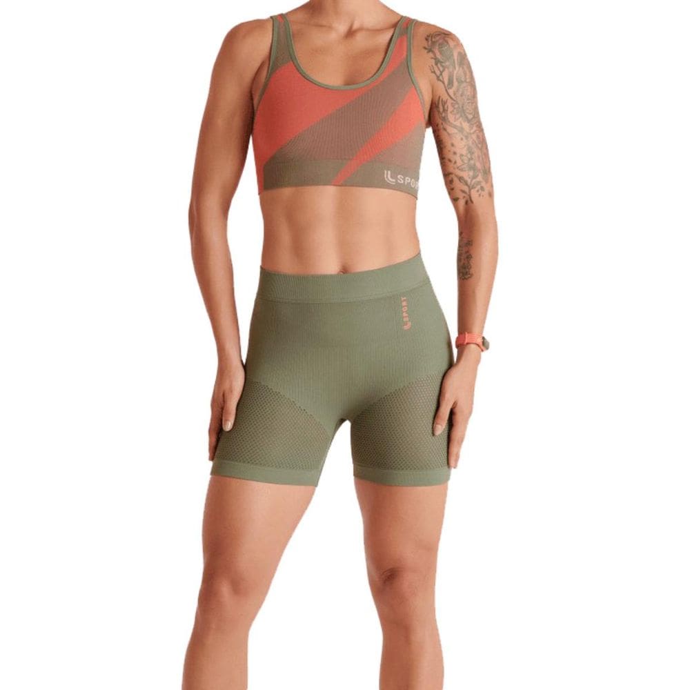 Top Lupo Double Geométrico - Laranja e Verde