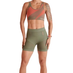 Top Lupo Double Geométrico - Laranja e Verde