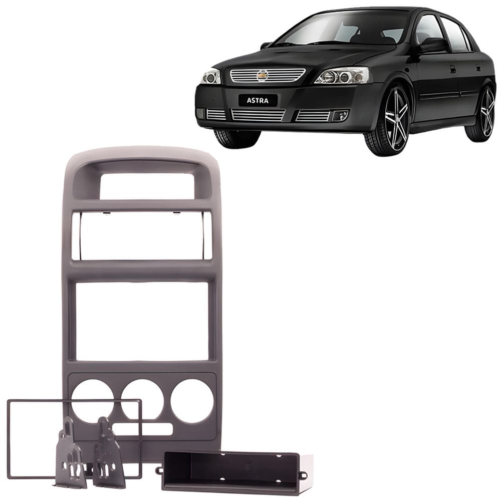 Moldura Painel Rádio 1 Din 2 Din Som Astra Ar Analógico 1998 à 2012 Preta Expex Epx409 Novum Ap768