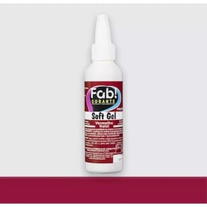 Corante Liquido em Gel Comestível Concentrado Soft Gel Fab 60g Vermelho Natal